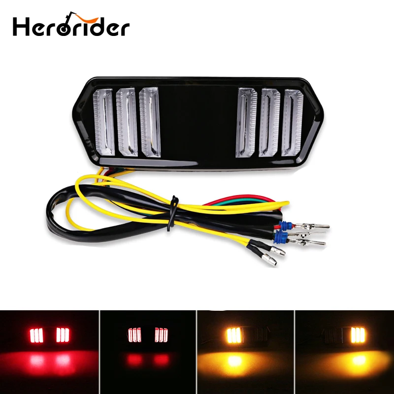 

Herorider LED Motorcycle Tail Light For Honda Motorbike 12v Motorcycle Tail Light Led Rear Brake Taillight With Turn Signal