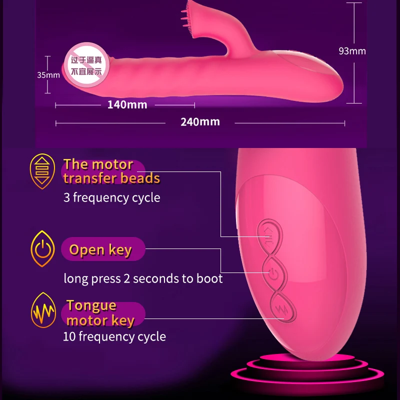 G Spot ligging язык вибратор взрослые игрушки зарядка через USB Телескопический
