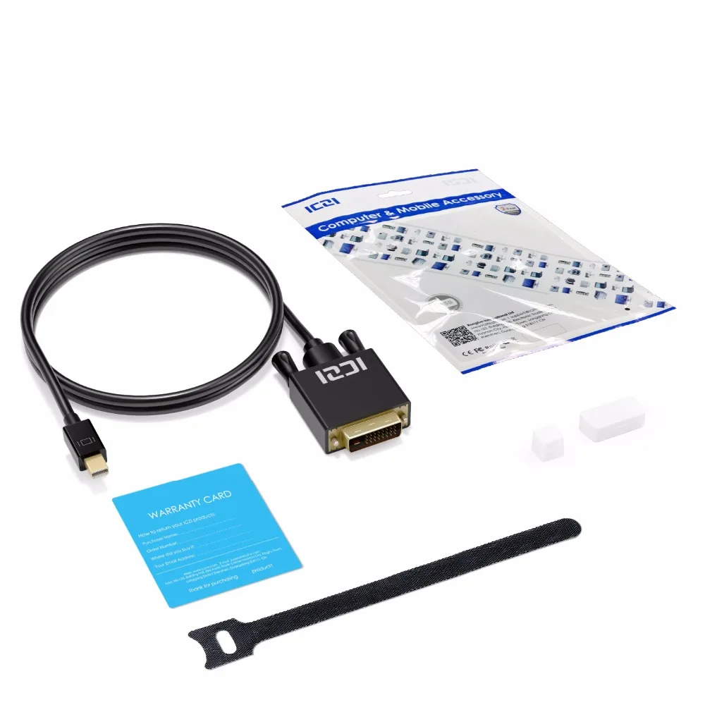 ICZI Mini display port DP to DVI кабель Папа папа Thunderbolt адаптер 1080P 60Hz для MacBook Surface Pro 1m 1 8 m 3m|mini