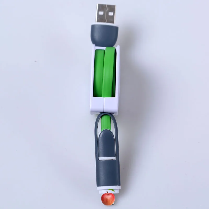 Многофункциональный зарядный кабель для Apple Android два в одном Телескопический зарядный кабель растягивающийся мини Usb кабель дропшиппинг