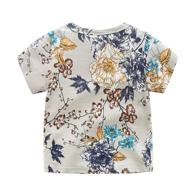 Children tops Kids Clothes Girls Cotton T Shirts for Boys Short Sleeve Summer T-Shirts beach baby toddlers flowers