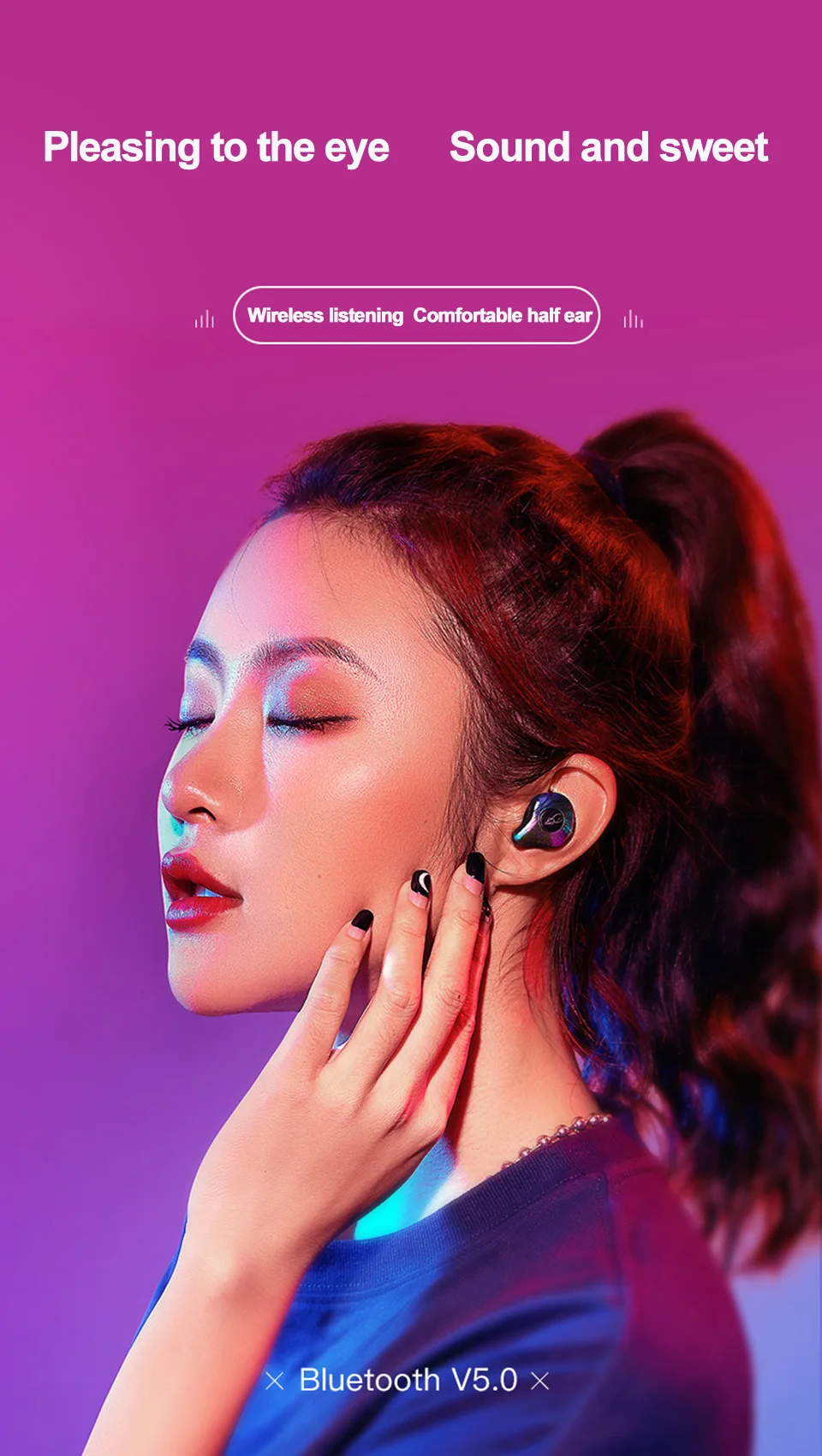 Sabbat Беспроводная гарнитура bluetooth Hi-Fi стерео IPX5 Водонепроницаемый Беспроводные наушники с зарядный чехол для iPhone samsung