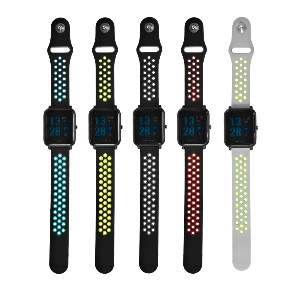Ремешок силиконовый для Xiaomi Huami Amazfit Bip браслет Bit 20 мм | Электроника