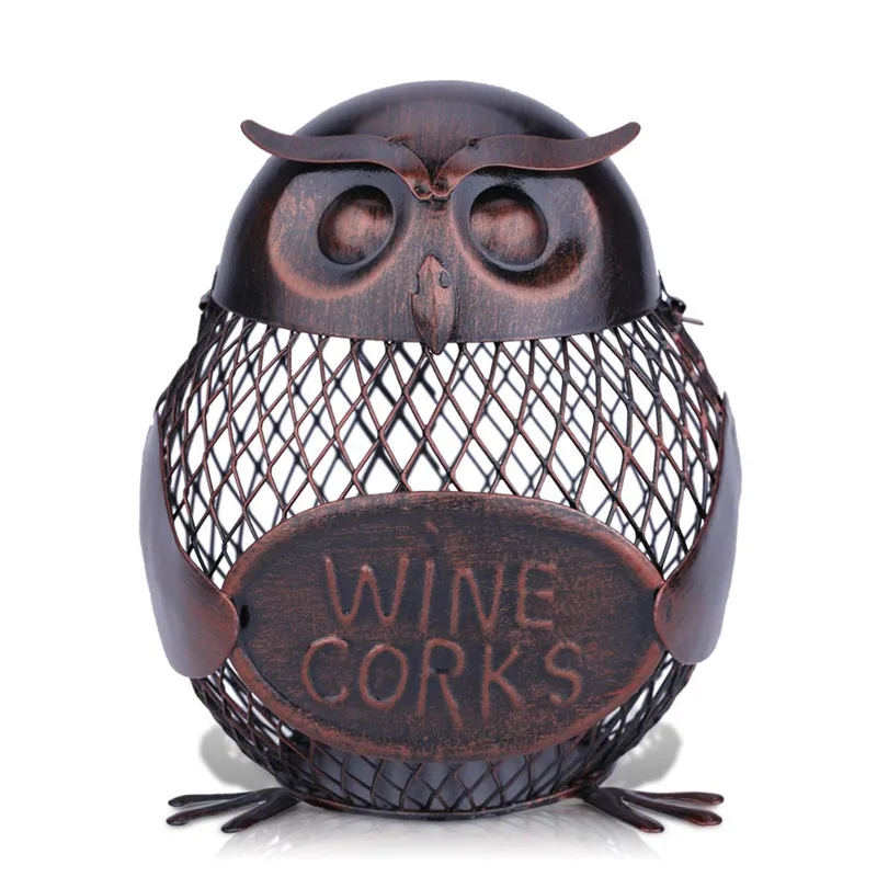 European Style Antique Imitation Owl Piggy Bank Iron Art Home Creative Personality Decoration Accessories Kids Gift Toy M97 | Дом и сад