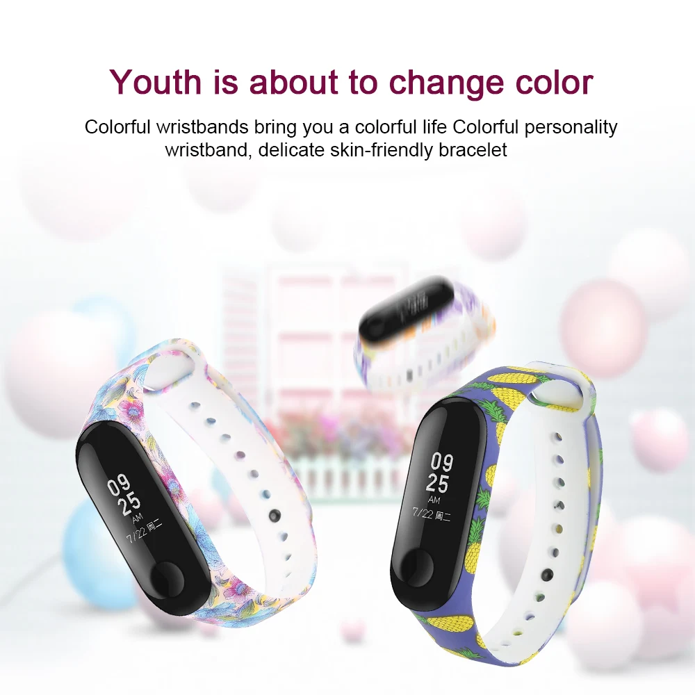 Цветной mi Band 3 ремешок сменный Браслет для Xiaomi mi band 3 силиконовый браслет Correa mi 3 ремень с разнообразными цветами