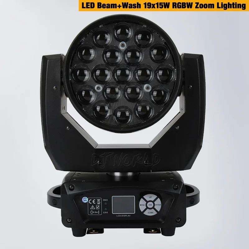Beam-Wash 19x15W Дизайн светодиодный луч+ мыть большие глаза пчел 7x15 Вт RGBW Zoom светильник ing светодиодный пчелиный глаз Zoom DJ диско светильник - Цвет: Beam-Wash 19x15W