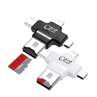 all in 1 tf card reader for iphone xiaomi huawei micro sd card type c otg smart card reader for android lightning type c port