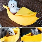 Теплая кровать для домашних питомцев, домик-кровать для кошек и собак, в форме банана