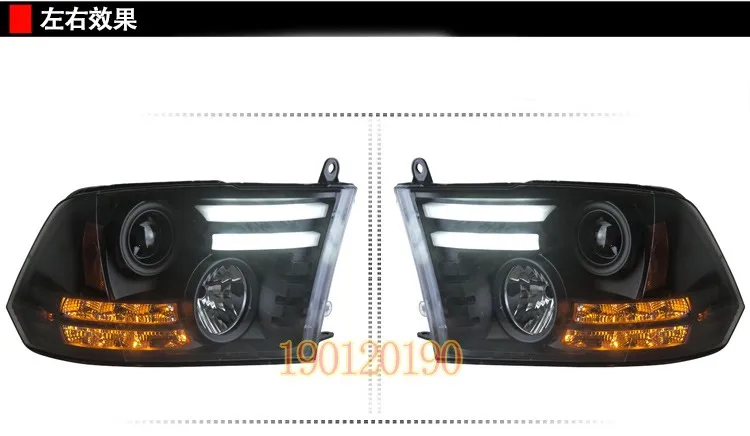 JGD абсолютно стиль для Dodge Ram1500 Ram 1500 светодиодный налобный фонарь 2013- Биксеноновая фара светодиодный DRL Автомобильные фары