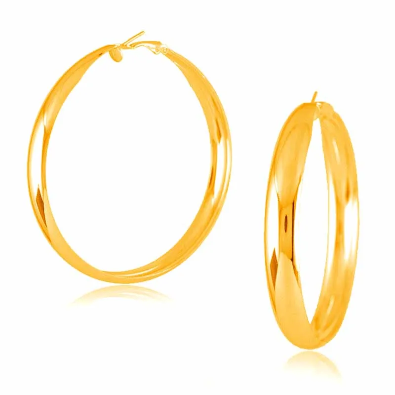 Серьги кольца женские с золотым покрытием 60 мм 2 4 дюйма|ladies hoop earrings|hoop earringsearrings