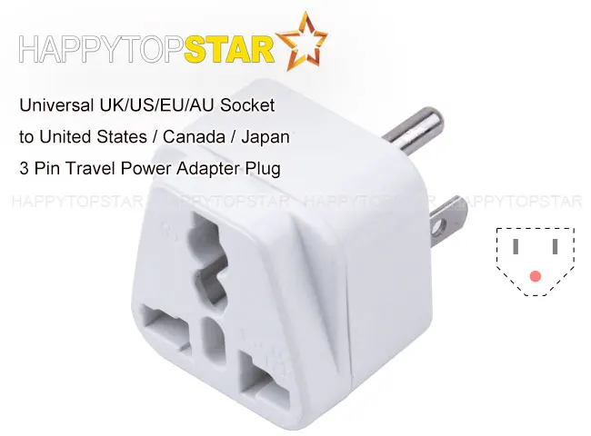 Универсальный UK/US/EU/AU 3 контакта/2 контакта розетка в Соединенные Штаты Америки