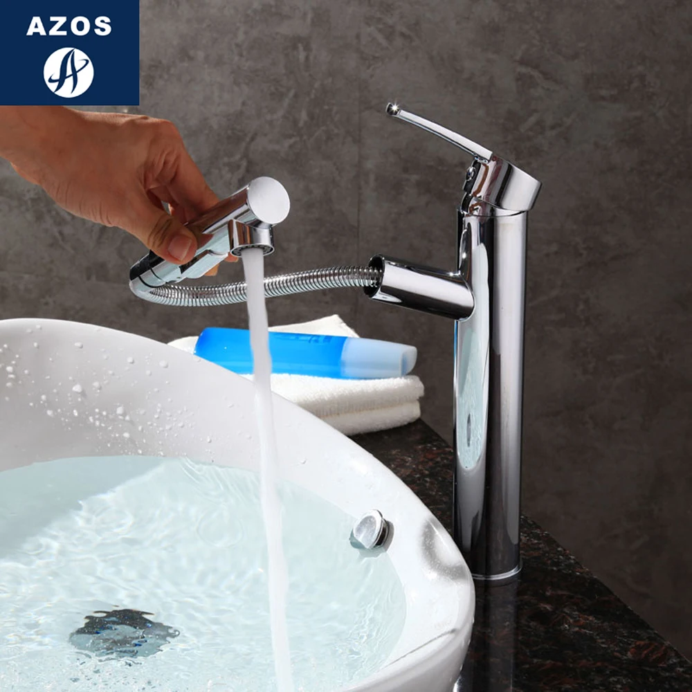 Смеситель для ванной комнаты с одной ручкой Поворотный душа Носик сосуд Раковина