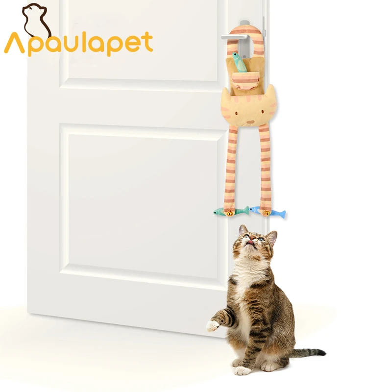 Новая игрушка APAULAPET для кошек дверная ручка подвесная милые Мультяшные игрушки