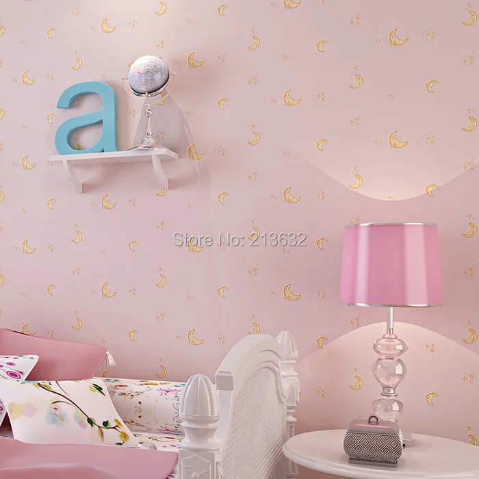 ZXqz 27 Environmental protection non-woven wallpaper _ factory direct environmental the moon and stars | Дом и сад