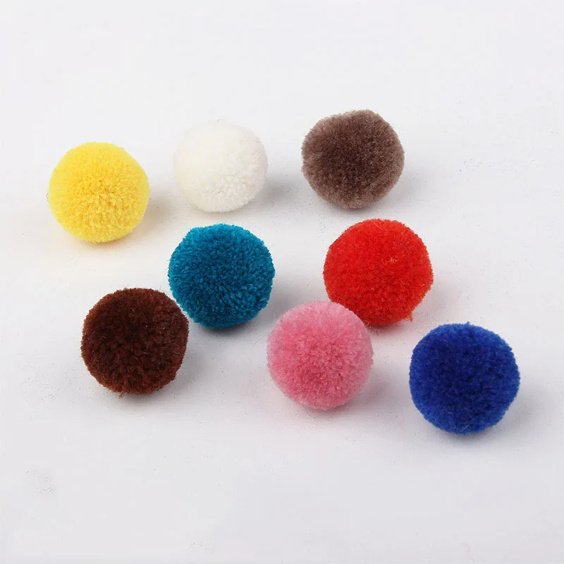 

Free Shipping 100pcs 20MM Round Winter Style Fur Ball Patch Sticker Craft Girls Hair Jewelry Bow Center Ornament Accessories