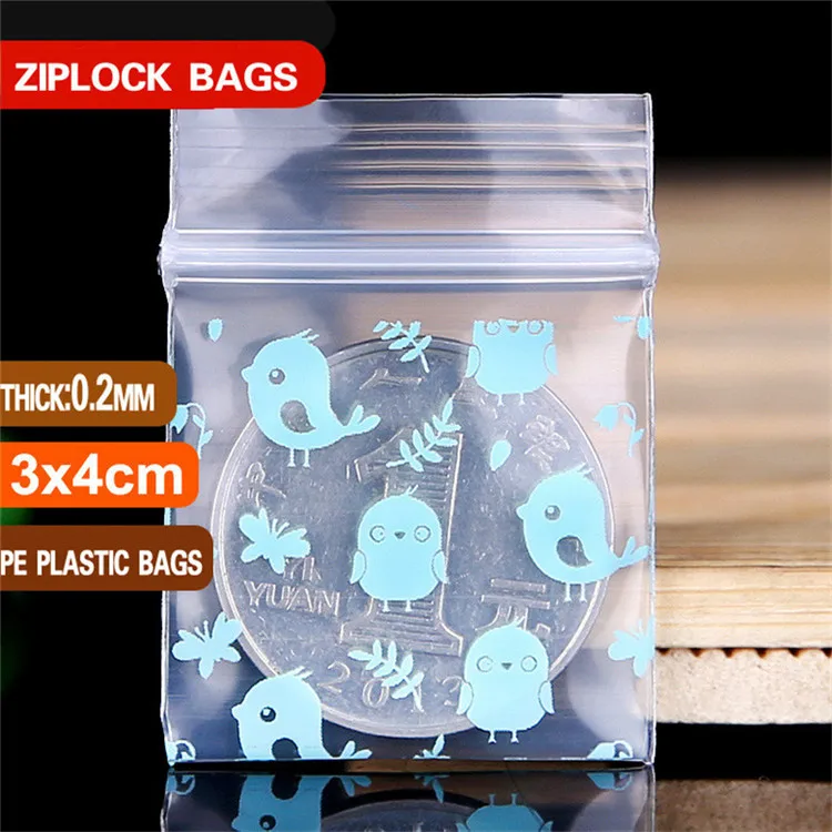 3x4cm Толстые 0,2 мм маленькие цвета пластиковые сумки на молнии Ziplock сумка Ziplock Pill Pack сумки мини-пакеты на молнии пластиковые упаковочные сумки - Цвет: 3x4cm