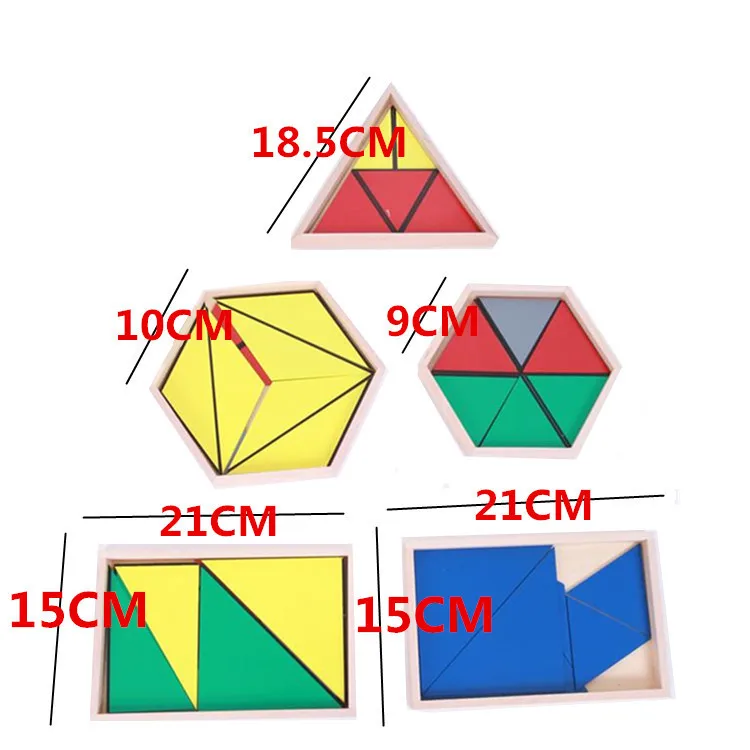 

New Wooden Baby Toy Montessori Colorful Triangle Wooden Toy For Preschool Early Learning Kids Toys Baby Gifts