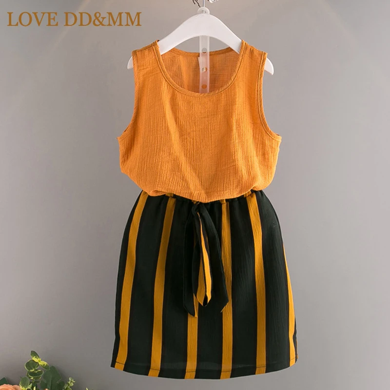 Женский летний костюм LOVE DD &amp MM Повседневная футболка без рукавов и юбка в
