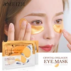 Коллагеновые маски для глаз AMEIZII, 10 шт. = 5 пар, 24 к, Золотая кристальная маска для глаз, для сна, для удаления темных кругов, кожи лица, антивозрастной увлажняющий