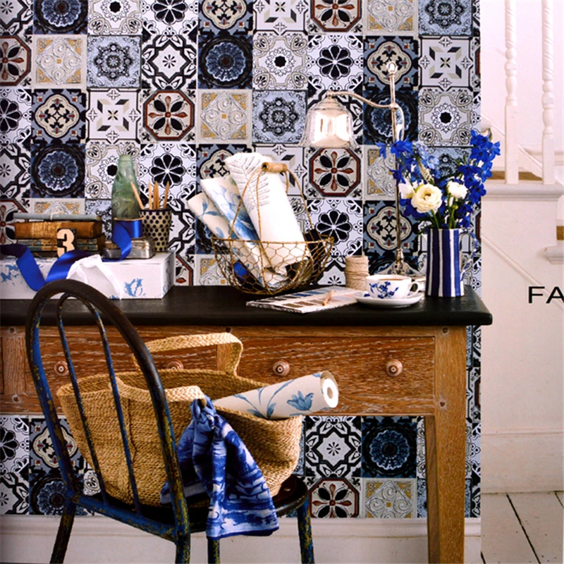 Обои в стиле ретро Континентальный богемный этнический стиль абстрактные