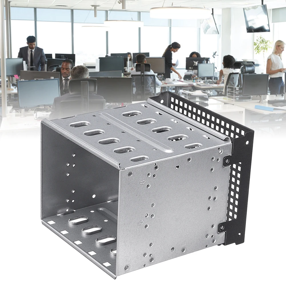 5,2" до 5x3,5" SATA SAS HDD Cage Rack Жесткий драйвер лоток Caddy с вентилятором