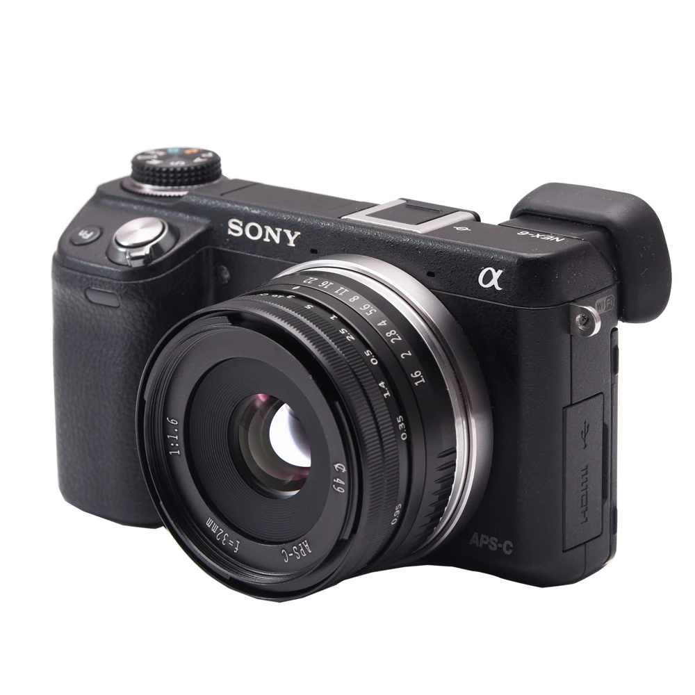 32 мм F 1,6 F/1,6 Prime APS-C алюминиевые ручные линзы для sony E Mount NEX 33 N 55 T 5R 67 A7 A5000 A5100 A6000 беззеркальные камеры