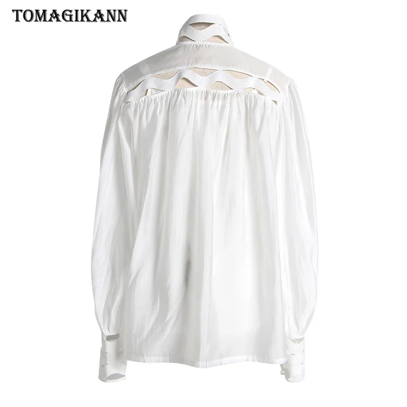 2019 весна волна Блузка с вырезом рубашка женские топы корейские сексуальные Blusas