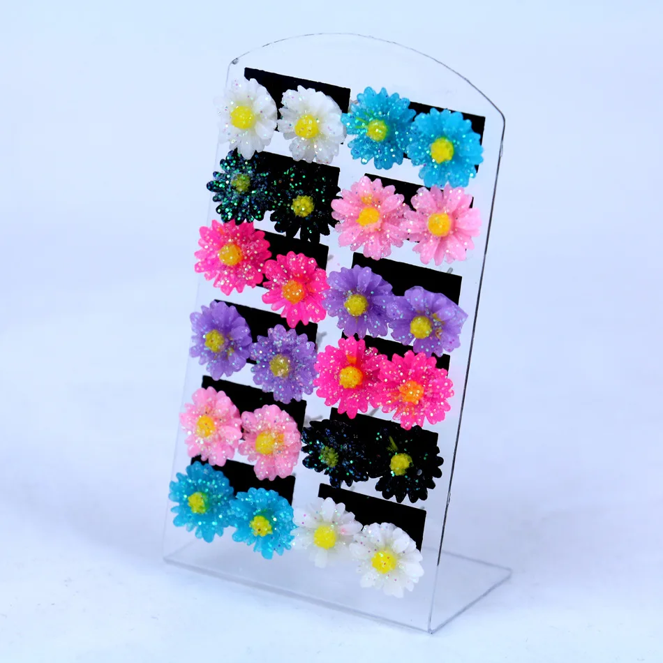 12 пар сережек в упаковке ювелирные изделия смешанные партии полимерные серьги