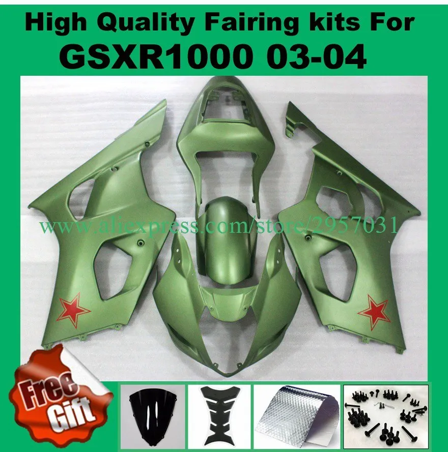 Инъекции Обтекатели для Suzuki K3 K4 GSXR1000 2003 2004 GSX R1000 GSXR 1000 03 04 обтекателя комплекты