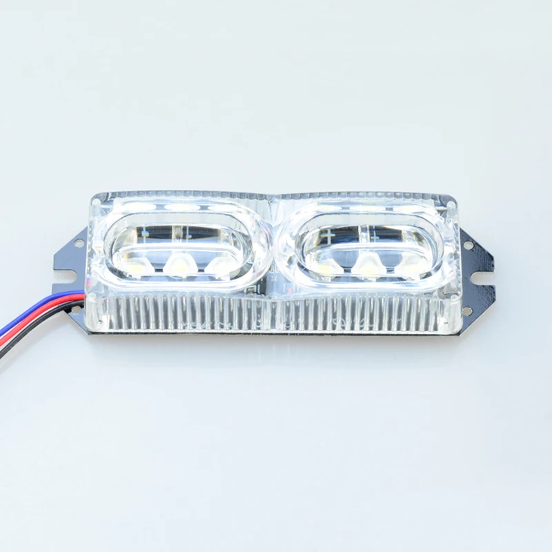 2x6 LED DRL мотоцикл стробоскоп стоп дневной свет 12 Вт Автомобильные предупреждающие