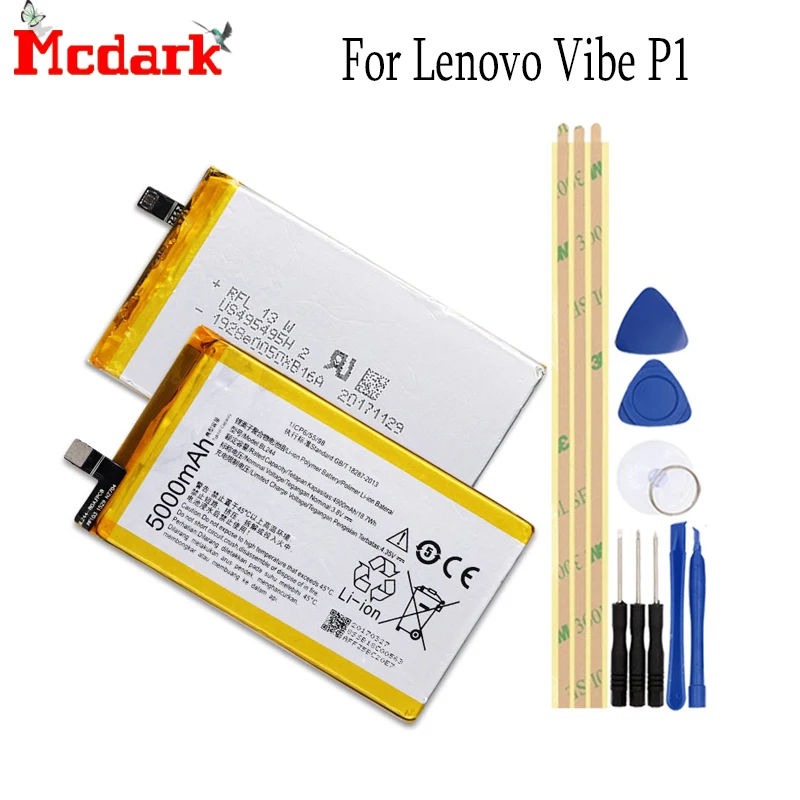 Аккумулятор BL244 для Lenovo Vibe P1 P1A42 P1C58 P1C72 аккумулятор AKKU 5000 мАч + инструменты