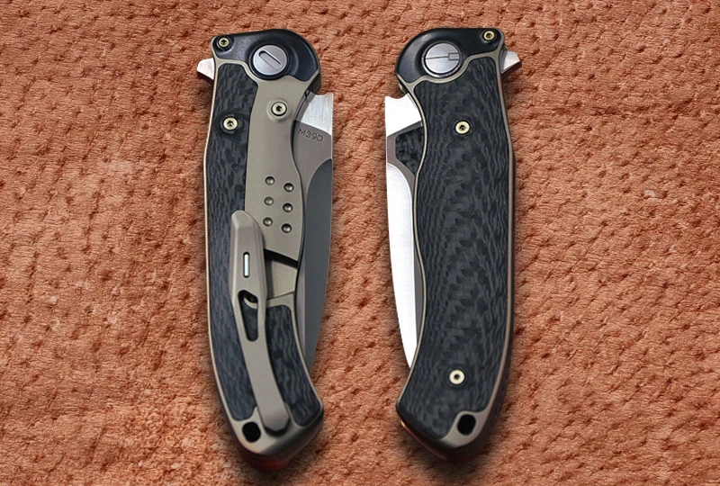 VENOM BONE DOCTOR M390 Титан+ CF Флиппер Складной нож Открытый Кемпинг Охота выживания карманные кухонные ножи для фруктов EDC инструменты