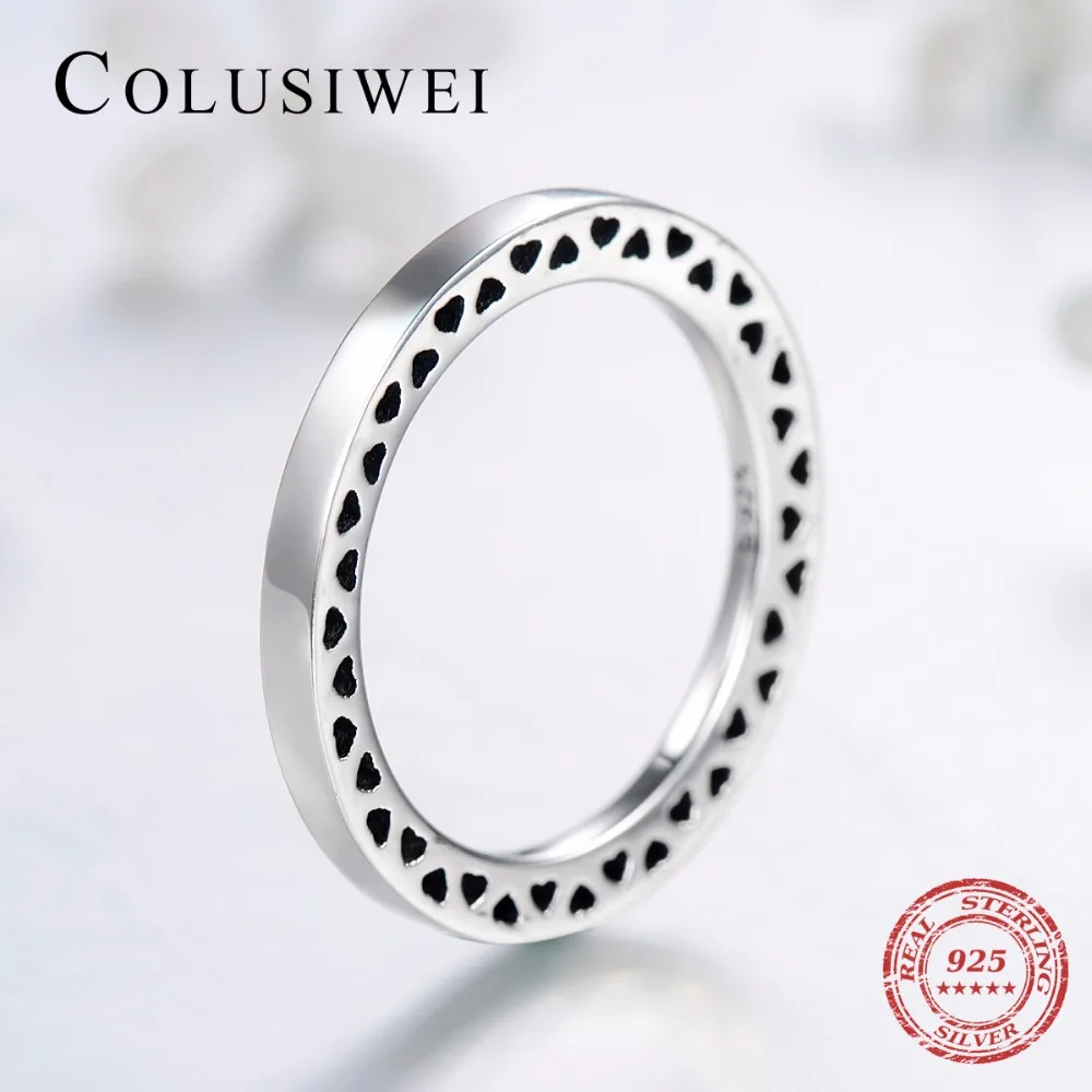 COLUSIWEI 3 стиля штабелируемое кольцо Свадебные ювелирные изделия на палец Твердые
