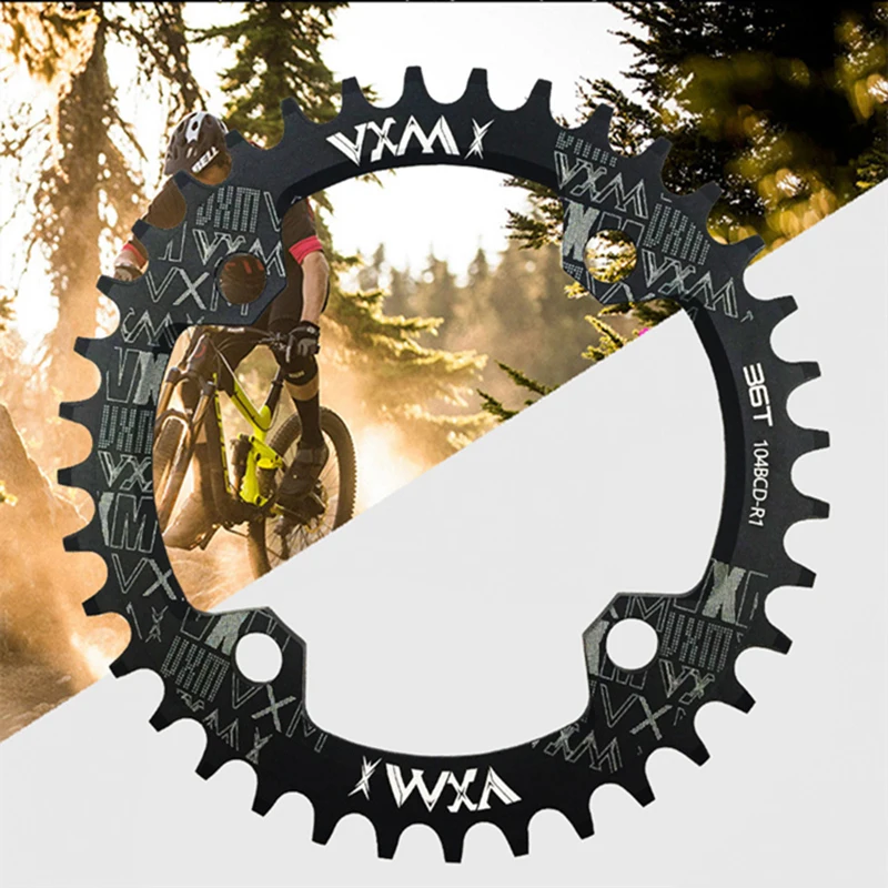 Велосипед vxm Crank 104BCD круглый Овальный 32 T 34 T 36 T 38 T цепь узкая широкая MTB дорожный велосипед одна кривошипная система со звездочкой черный/красный