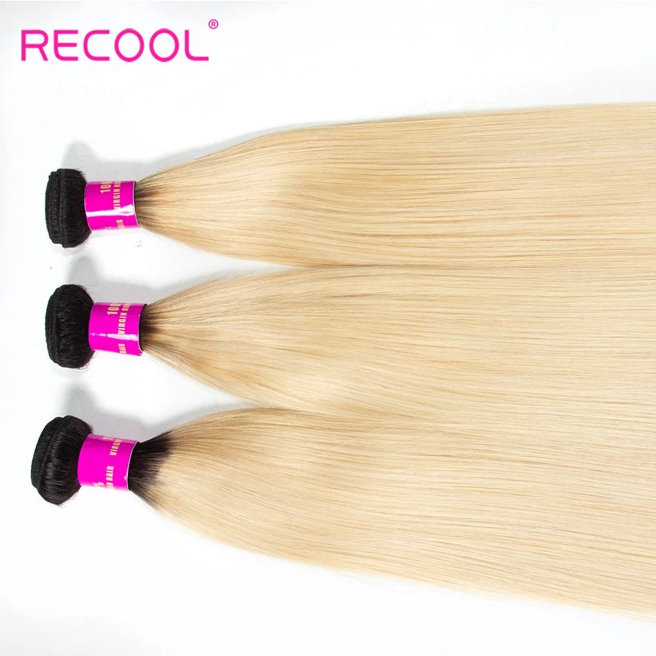 Recool Hair 1B 613 пряди бразильские волосы волнистые Remy человеческие блонд прямые Омбре