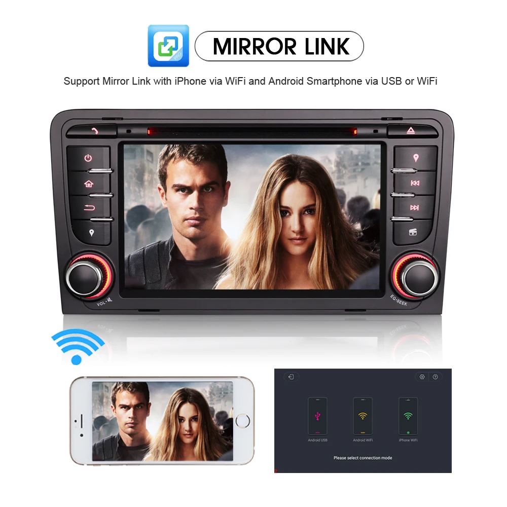 7 &quotAndroid 8 0 DAB + СБ навигация Авторадио WiFi 3G DVD OBD DTV CD Радио Bluetooth RDS Автомобильный GPS