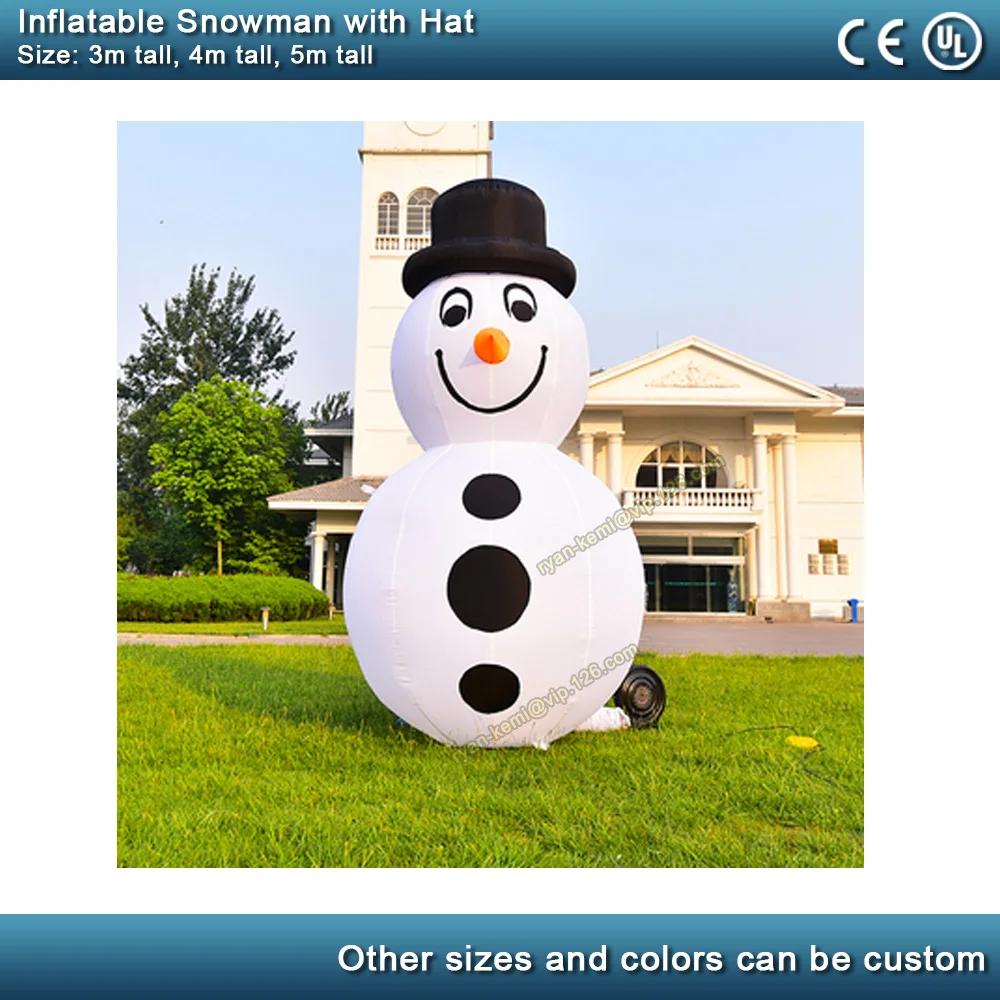 

3m 4m 5m giant inflatable snowman with hat Christmas Garden decoration inflatable outdoor blow up figure with blower