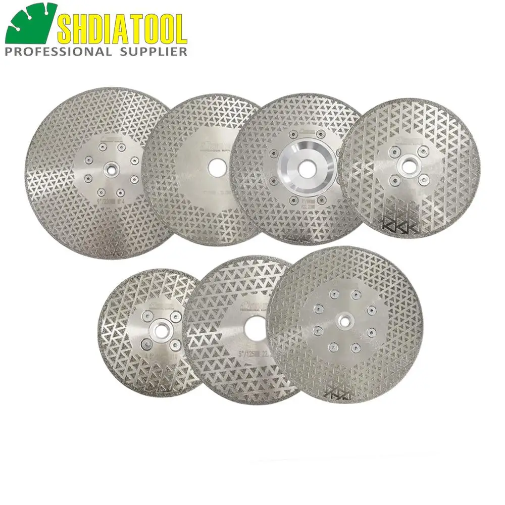 

SHDIATOOL 1pc Electroplated Diamond Cutting & Grinding Blade Both Side Coated Diamond Disc Marble Cutting Disc Granite Sawblade