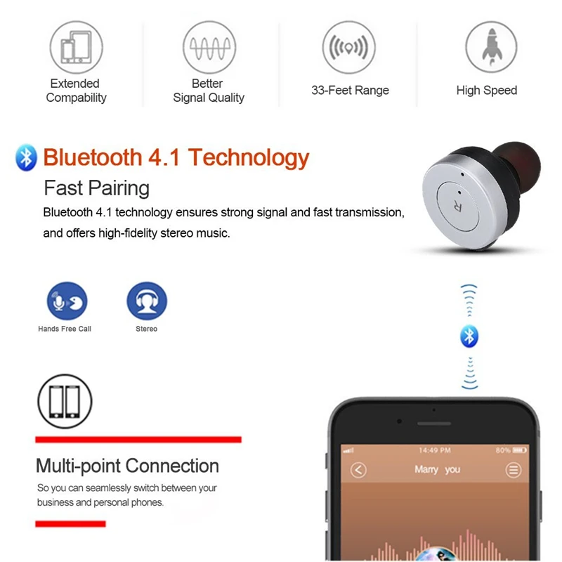 LemonMan TWS b1 Twins Bluetooth наушники портативные мини беспроводные стерео внешний