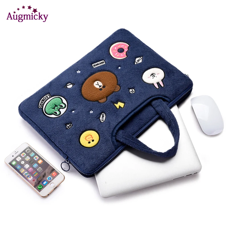 11 12 13 14 15 inch cute bear notebook sleeve bag cases laptop cover pouch for macbook air pro 13 3 dell sony acer hp xiaomi free global shipping