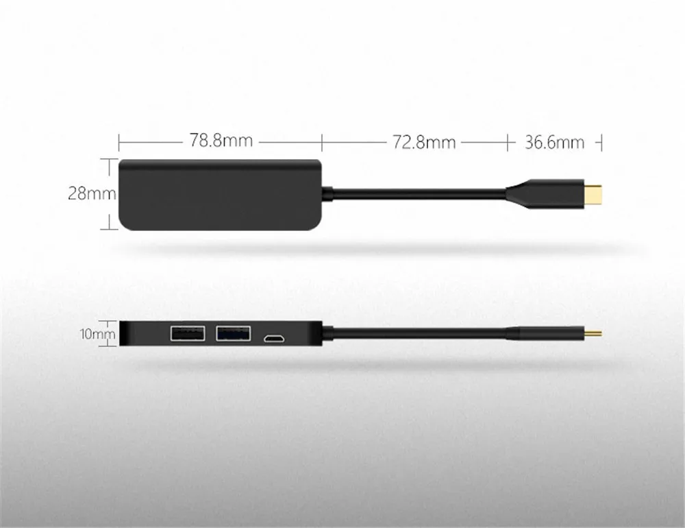 Usb type C к HDMI адаптер usb-хаб C Tpye-C к HDMI Micro USB 3,0 4 USB порт концентратор разветвитель адаптер концентратор для MacBook huawei samsung