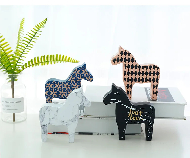 1 шт. шведская деревянная лошадь украшение ручной работы лошади искусство