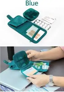 Дорожный органайзер для таблеток оказания первой помощи и лекарств чехол