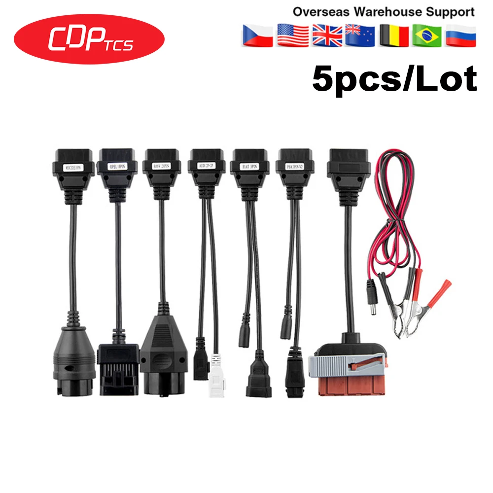 5 шт./лот CDP TCS OB2 автомобильный Полный комплект 8 автомобильных кабелей для CDP TCS multidiag pro Полный комплект OBDII автомобильные провода DHL