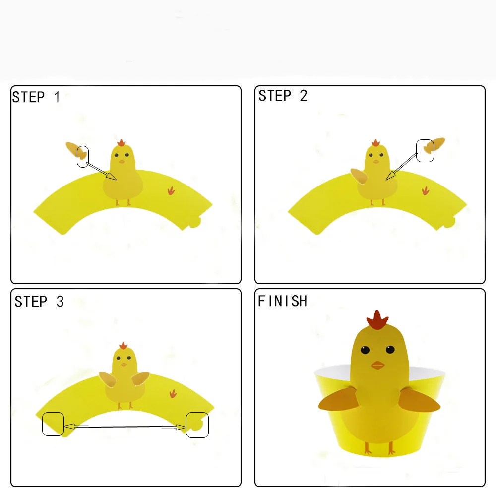 Анималистические обертки для капкейков Овечья свинья детские украшения дня