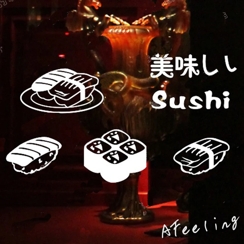 Наклейка для украшения вкусных суши наклейка ресторана кухни Витрины Магазина
