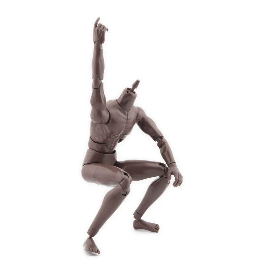 Экшн-фигурка в масштабе 1:6 для мускулов мужчин черное тело солдат модель игрушки