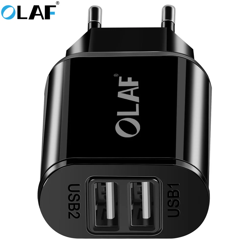 Зарядное устройство Olaf с двумя USB-портами 5 В 2 4 А адаптер европейской вилкой
