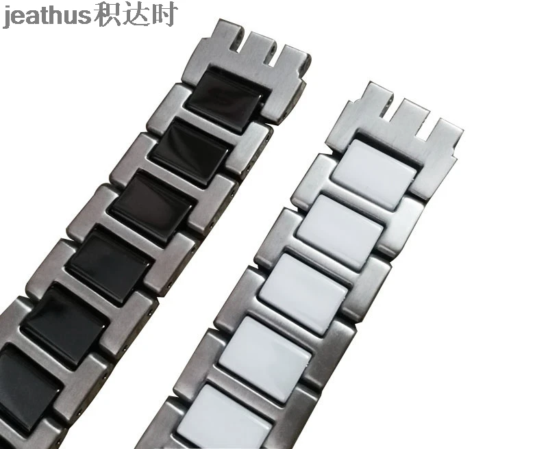 Jeathus ремешок для часов swatch Белоснежка YLS430 141 YGS YAS 17 мм керамический ремешок ирония стальной браслет часы ремешок для мужчин и женщин цепочка