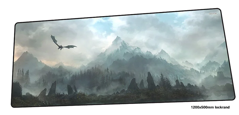 Skyrim коврик для мыши с изображением 1200x500 мм личность игровой геймер игра под заказ